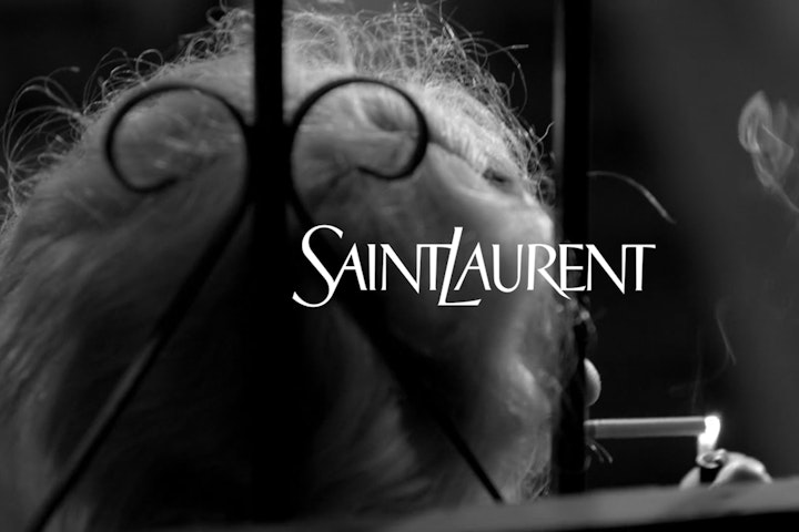 BÉATRICE DALLE in THE BEATING OF A MOTH'S WING teaser/SAINT LAURENT commercial