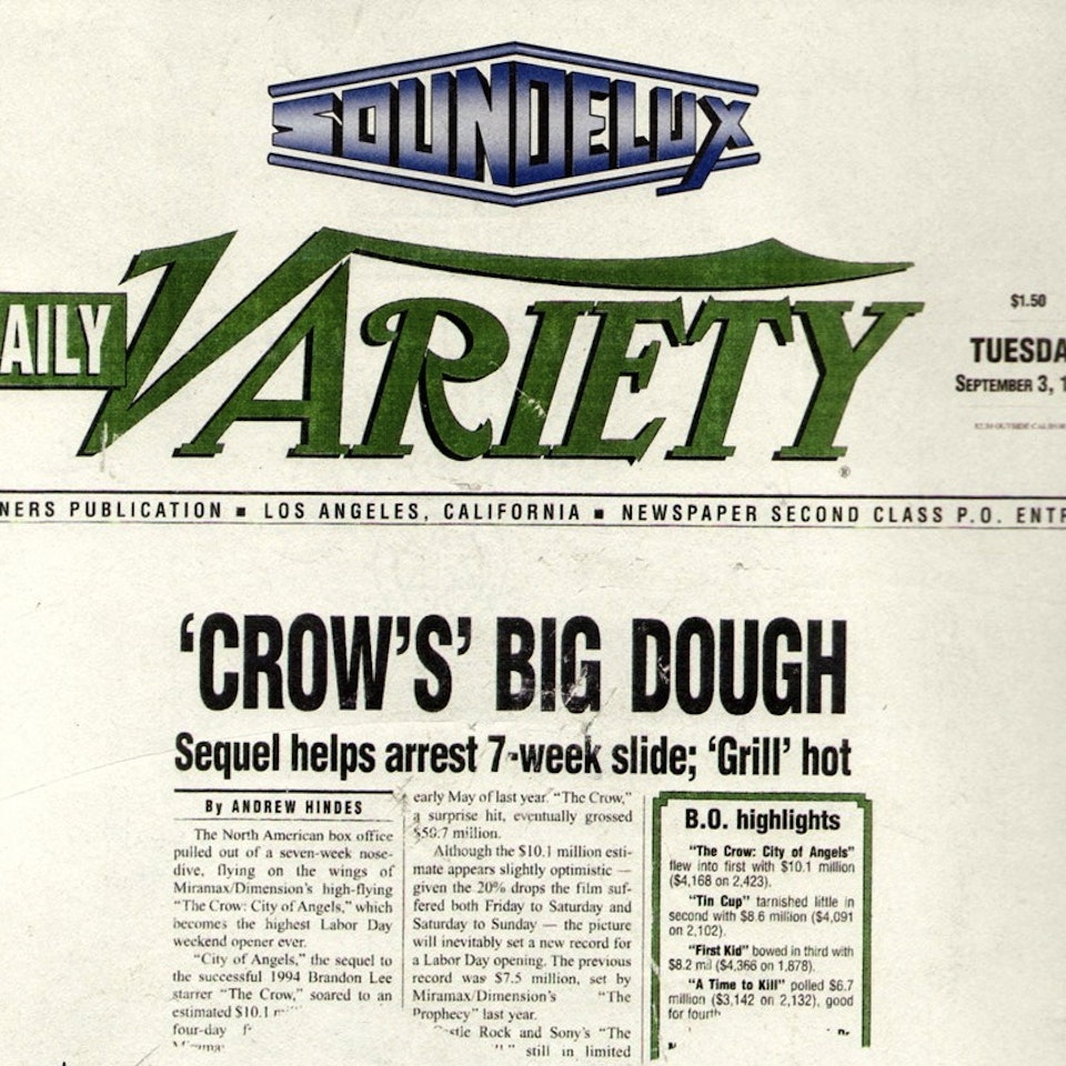 TIM POPE - "Crow's Big Dough" - Variety, Tuesday 3rd September, 1996