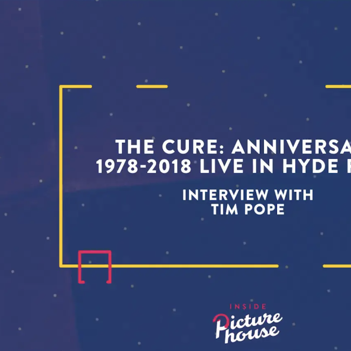 TIM POPE - TP interview for The Cure's "Anniversary," filmed at The Duke of York's cinema, Brighton