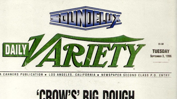 "Crow's Big Dough" - Variety, Tuesday 3rd September, 1996 - 