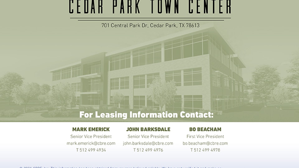 CBRE Cedar Park Town Center Brochure