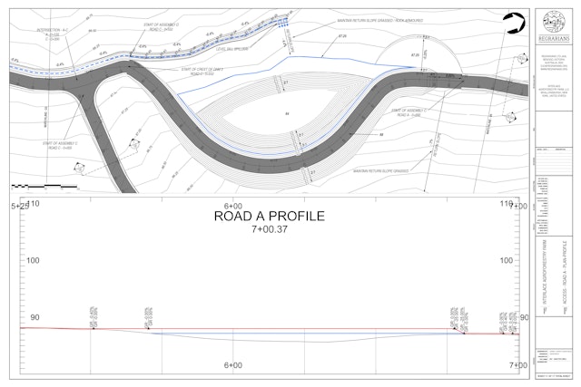 SHEET 11 - ACCESS - ROAD A - PLAN PROFILE