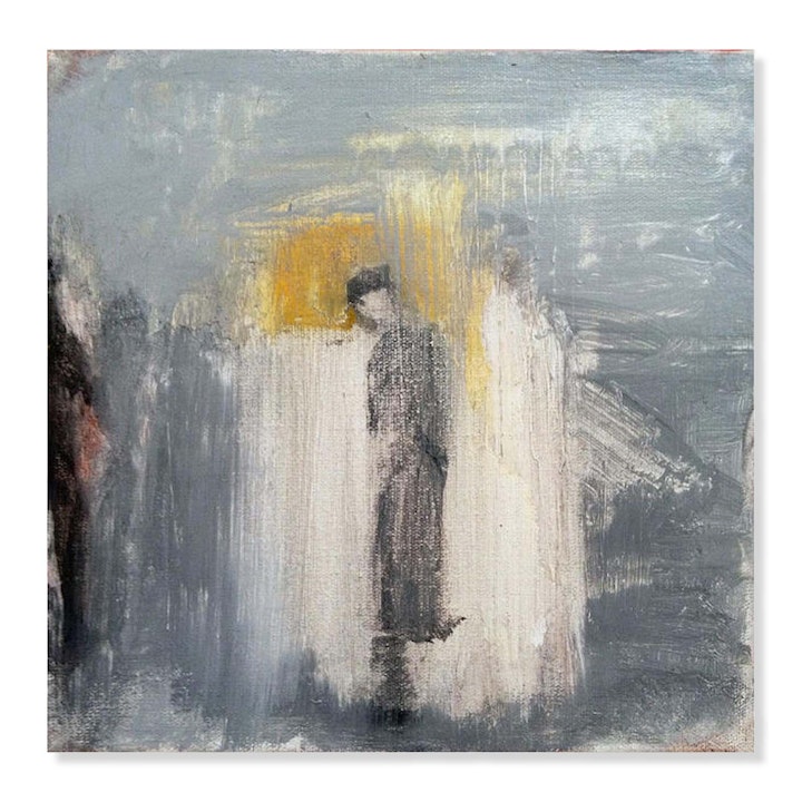 other paintings myriam zini - promeneur - 2013 - oil and acrylics on canvas - 20x20 cm