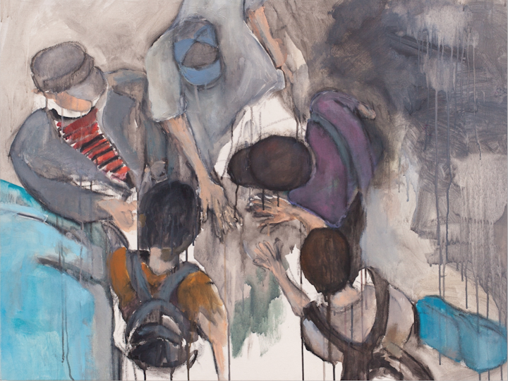 caminho das pedras _ 2012/2013 - myriam zini | I Folha de Sao Paulo, domingo 8 de Janeiro de 2012 (troca 2) I 2012 I acrílica s/ tela I 85 x 105  cm