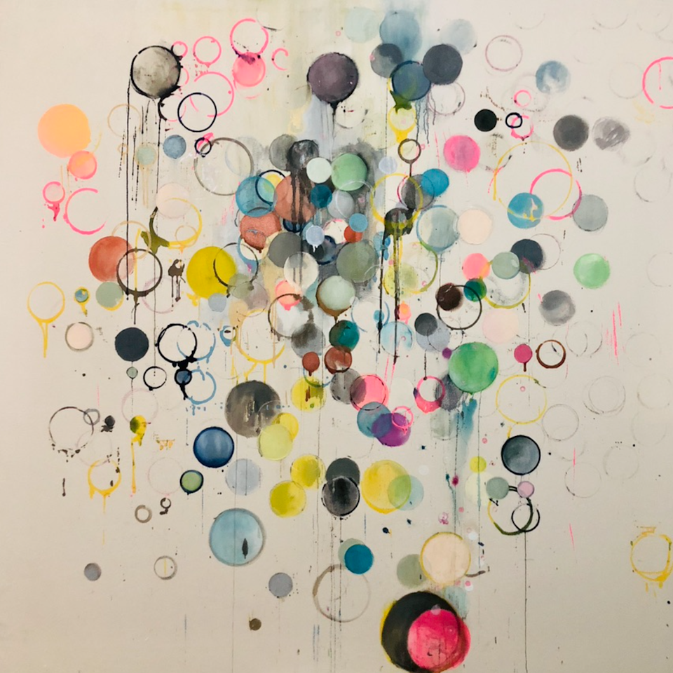 impacts _ 2019/2022 myriam zini | Impacts #6 | acrylics on canvas | 2019 | 150 x 150 cm
