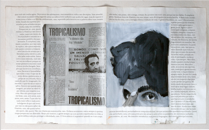 myriam zini I tropic I 2014 I acrílica s/ jornal impresso I 30x40 cm - 