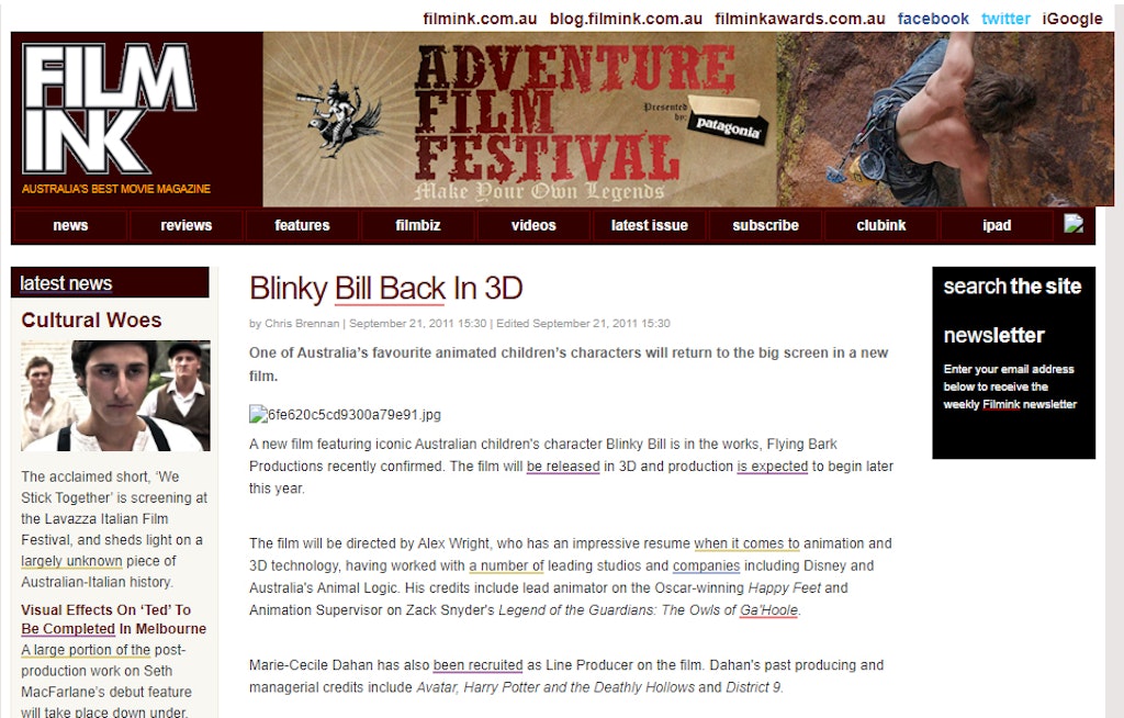 Alex Weight to direct Blinky Bill 3D