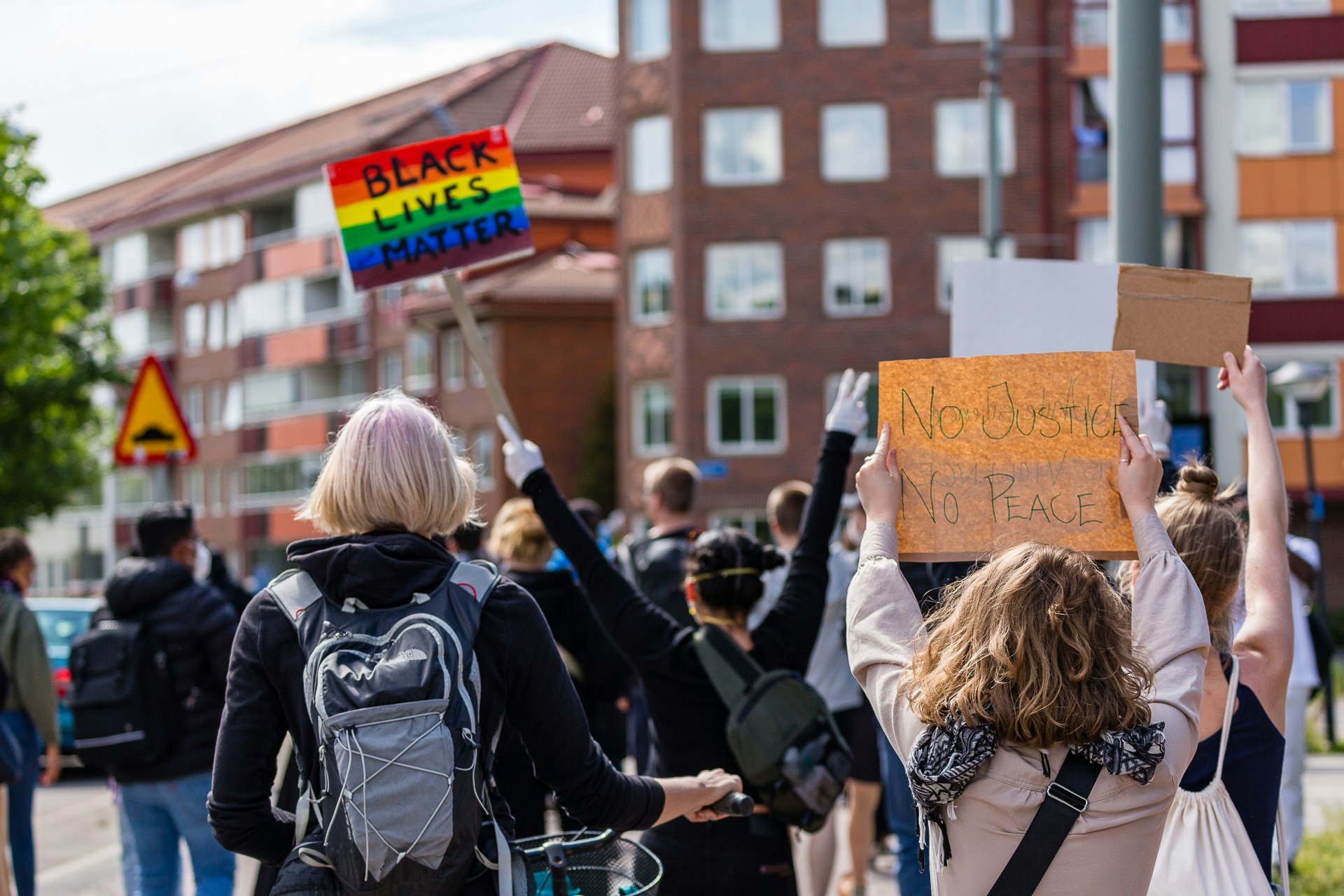 Rainbow Black Lives Matter Placard