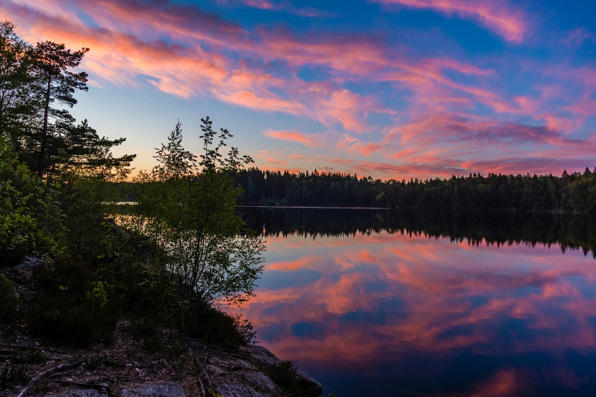Sunset over Stora Kroksjön