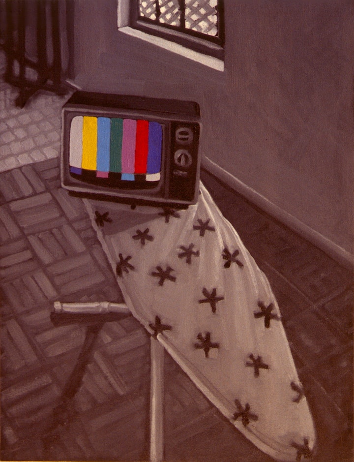 test pattern on ironing board -