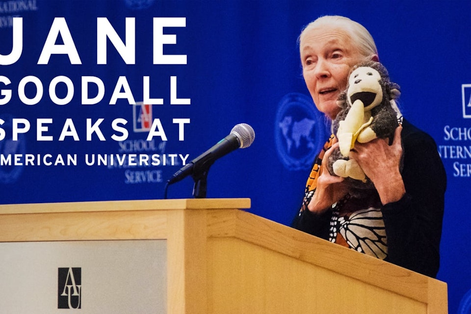 Jane Goodall Visits American University -