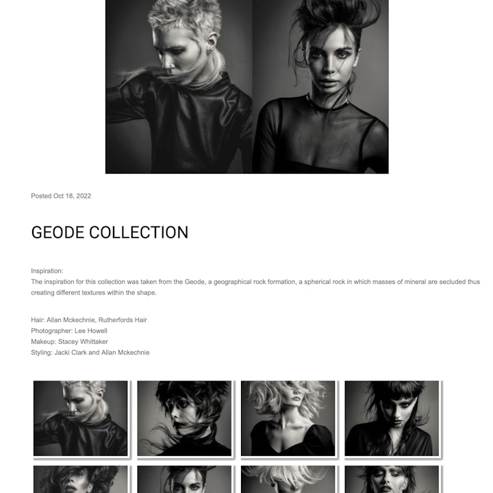 TEAR SHEETS News4hair Geode collection