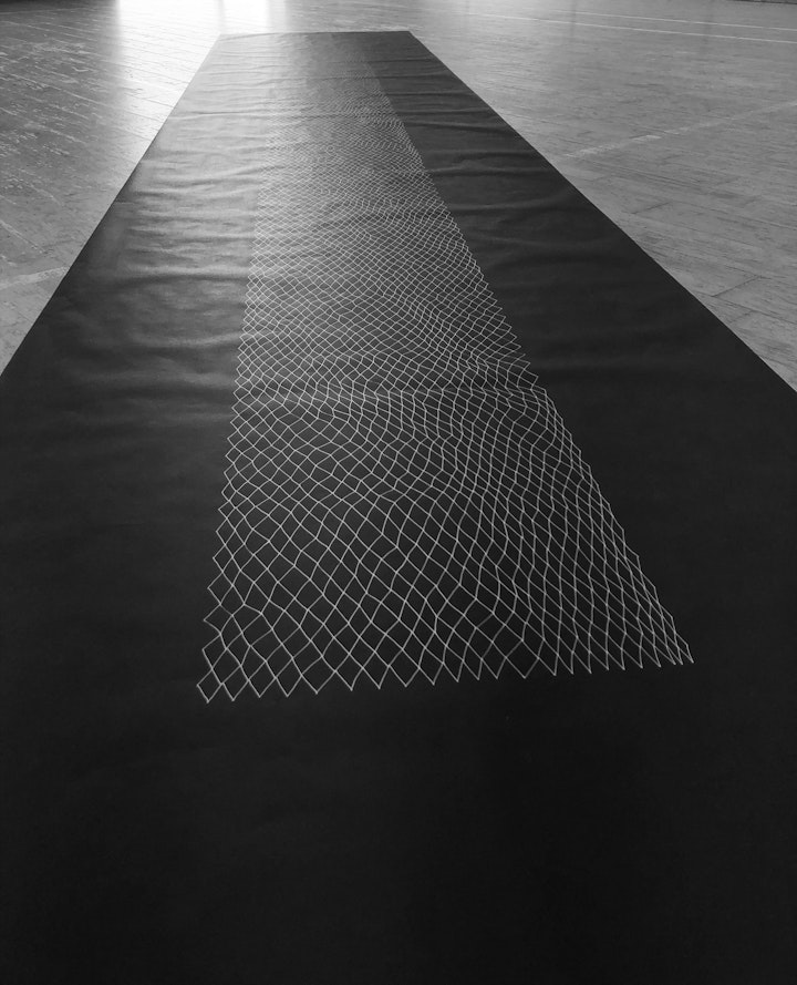 enmeshed (92cm x 4.7m) ink on paper