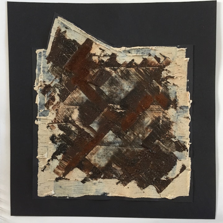 feannagan II (2014)
peat soot, rust and gum arabic over peat ash and gum arabic on
​paper, 25cm x 25cm