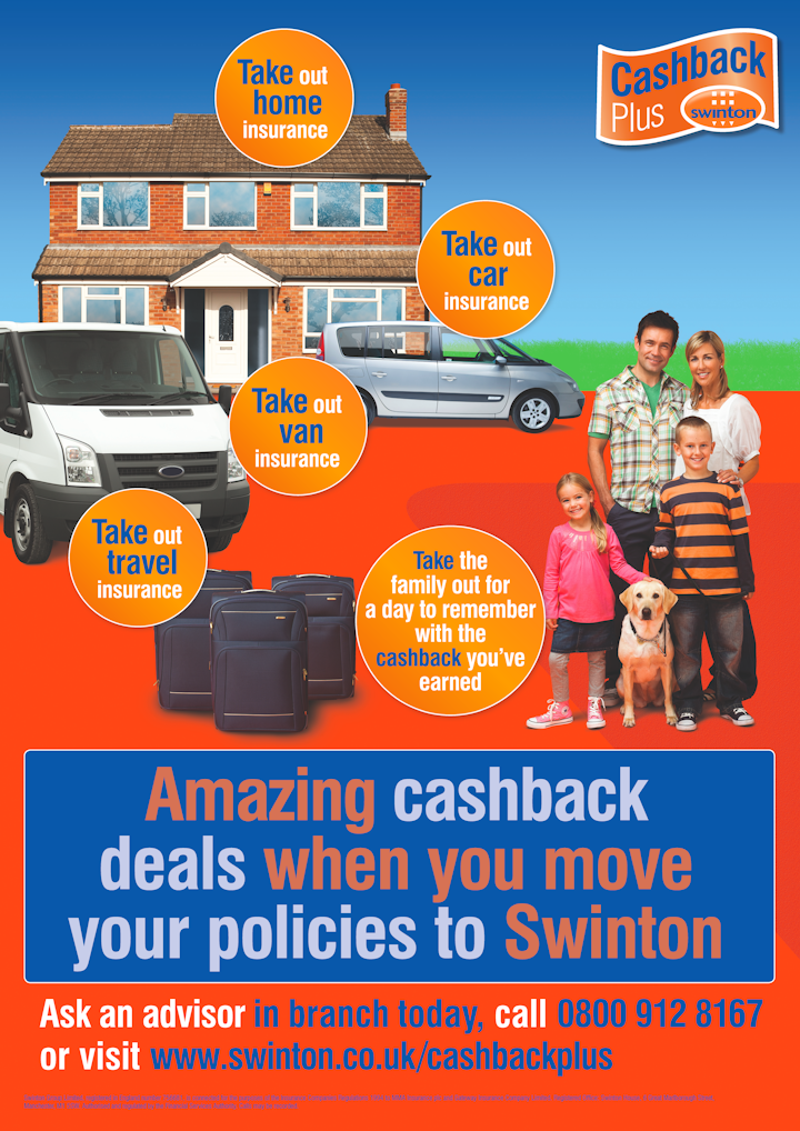 Swinton Cashback Plus Advertising
