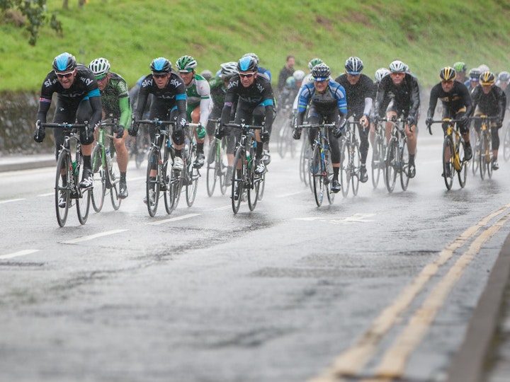 Tour of Britain cycle race descends into Kendal for the stage finish.