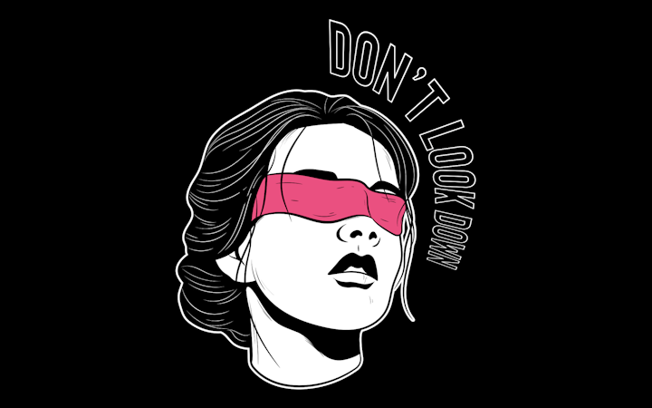 Dont look down vector -