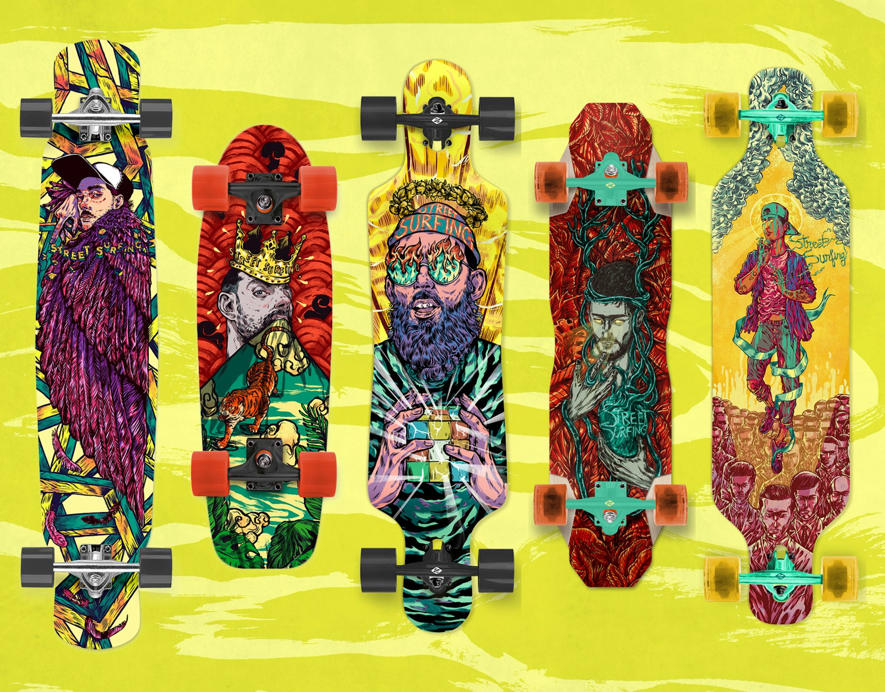 Artworks for Street Surfing Skateboard Catalogue