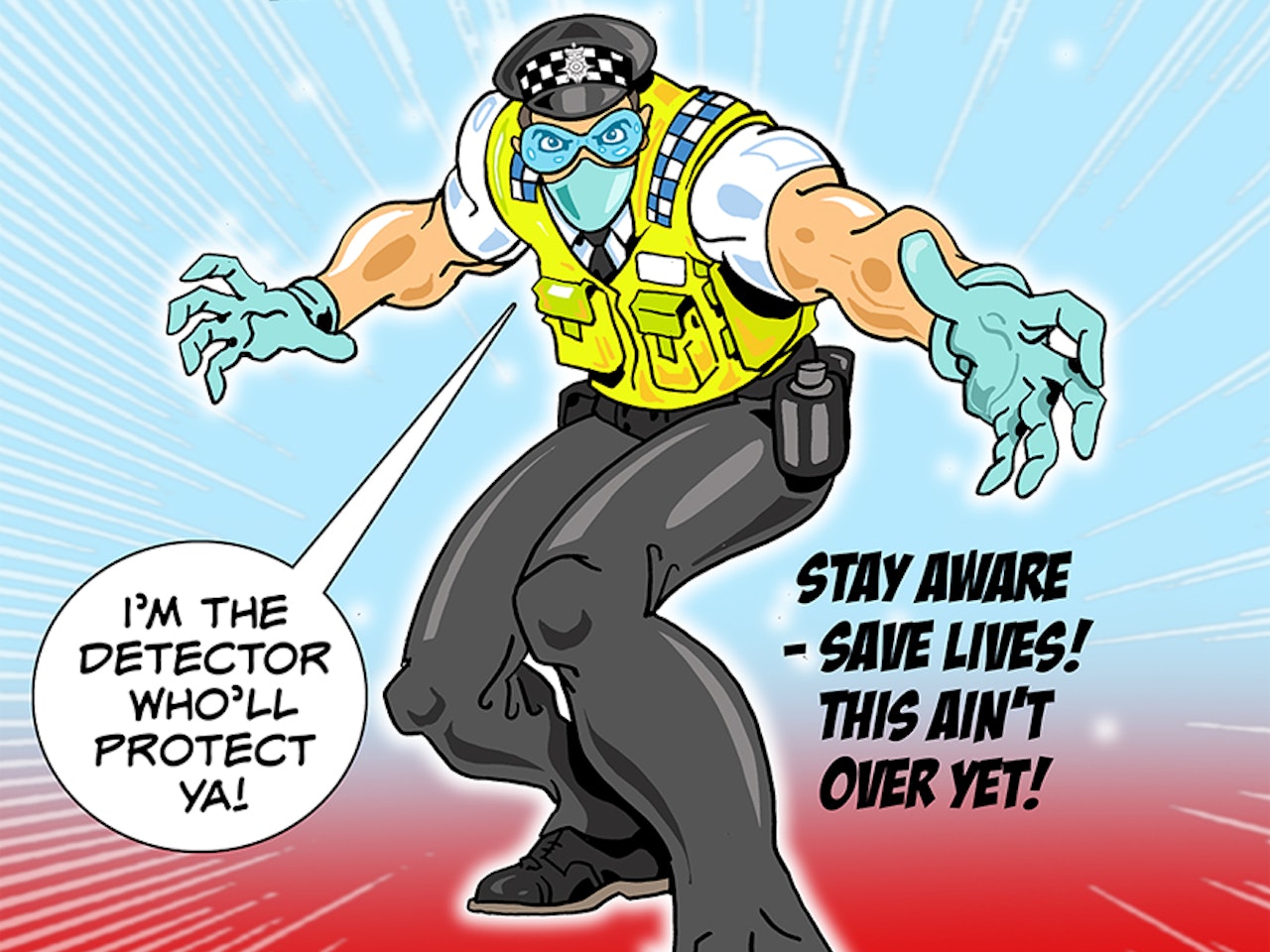 Cartoon character dynamic superhero frontline workers,emergency services,police,thinblueline, lawenforcement ,cops,policeofficer,backtheblue,cop,sheriff,firstresponders, policecar.