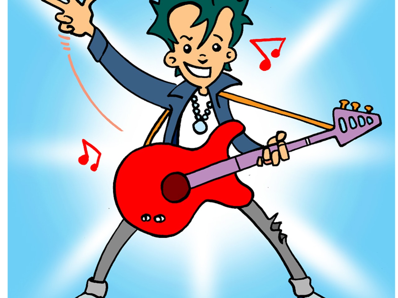illustration animation  humorous comical colourful graphic cartoon manga anime greeting cards publishing young guitar rock n roll rocker music dancing teen teenager 1950s  retro 1960 swinging ‘60s