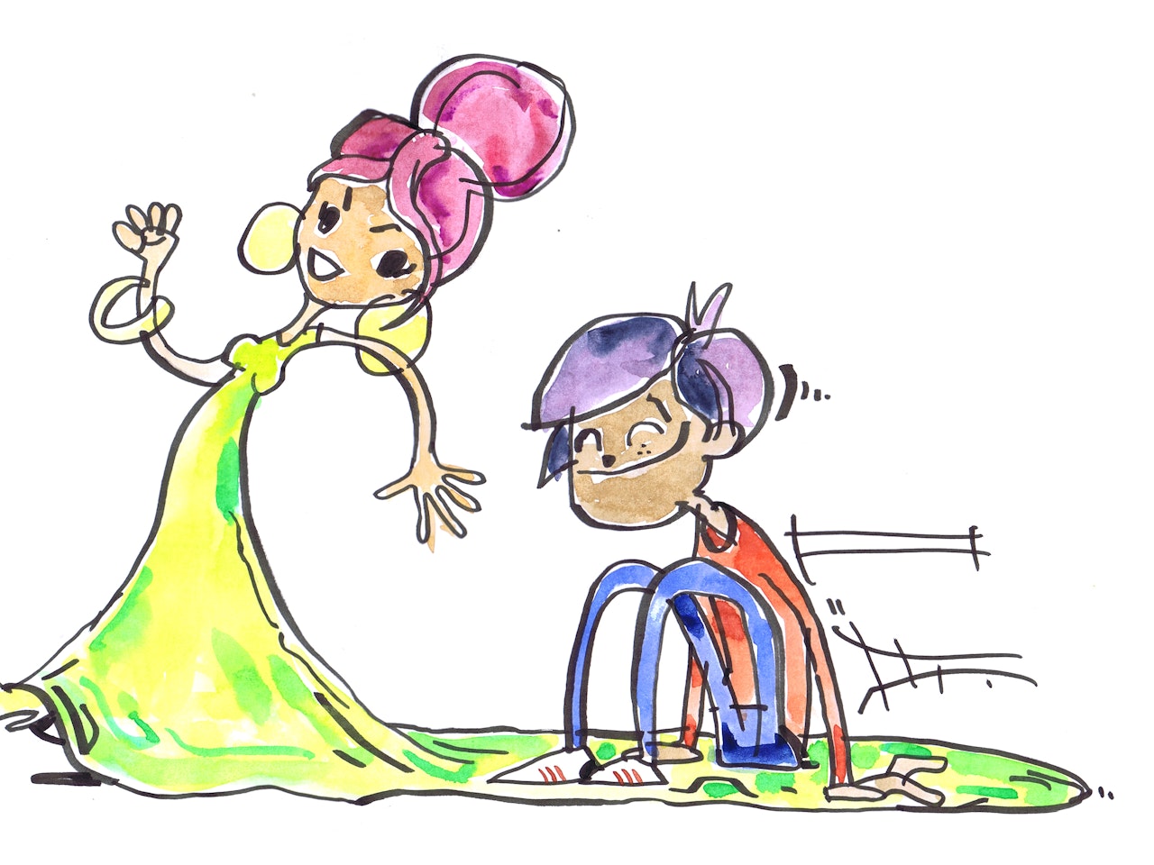 ball gown prom dress glam fashion naughty boyfriend watercolour painting pen and ink coloured pencil Book cover childrens illustration animation funny  humorous comical colourful graphic novel comic strip cartoon comic book educational teenagers  publishing