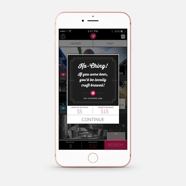 The success popup included humorous "validations" each time an offer was unlocked.