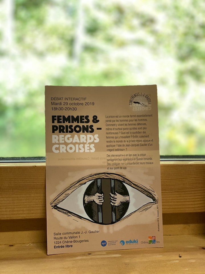 Visual for the Debat Interactif Femmes & Prison-Regards Croises at Chéne-Bougeries Poster.