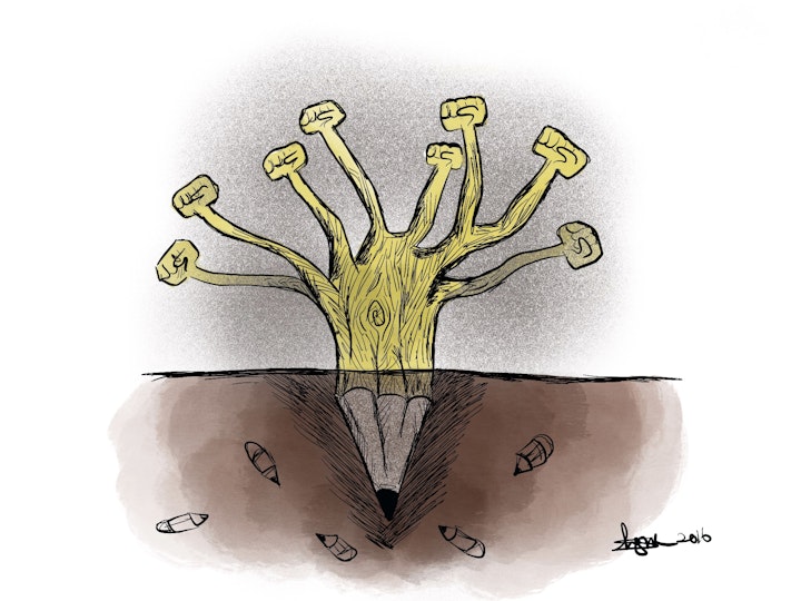 Untitled. In solidarity with the writers and artists who supported the BERSIH movement, 2014