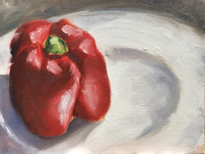Red Pepper & White Plate