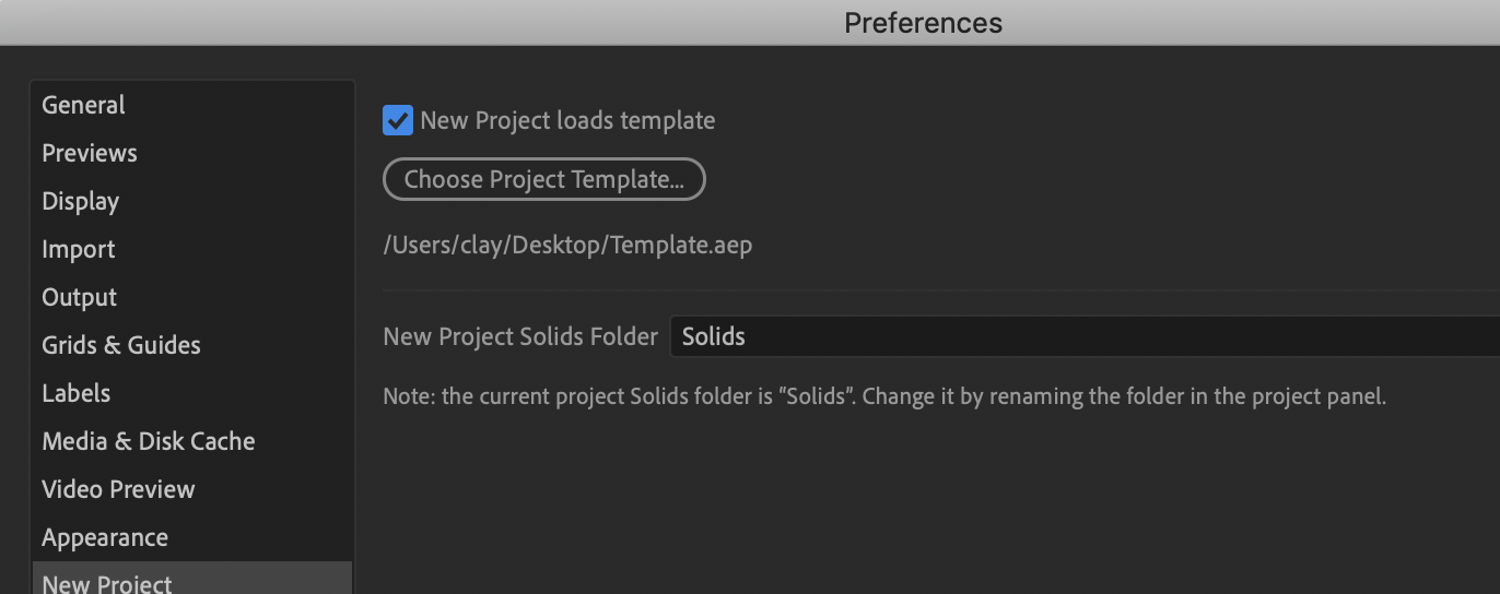 New project loads template New project loads template