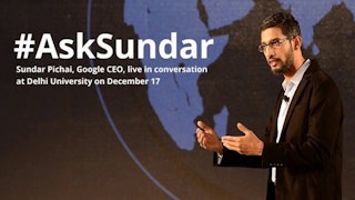 #AskSundar -Google CEO Sundar Pichai, live in conversation at Delhi University