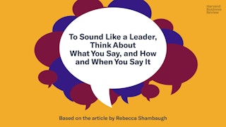To Sound Like a Leader... YouTube Version