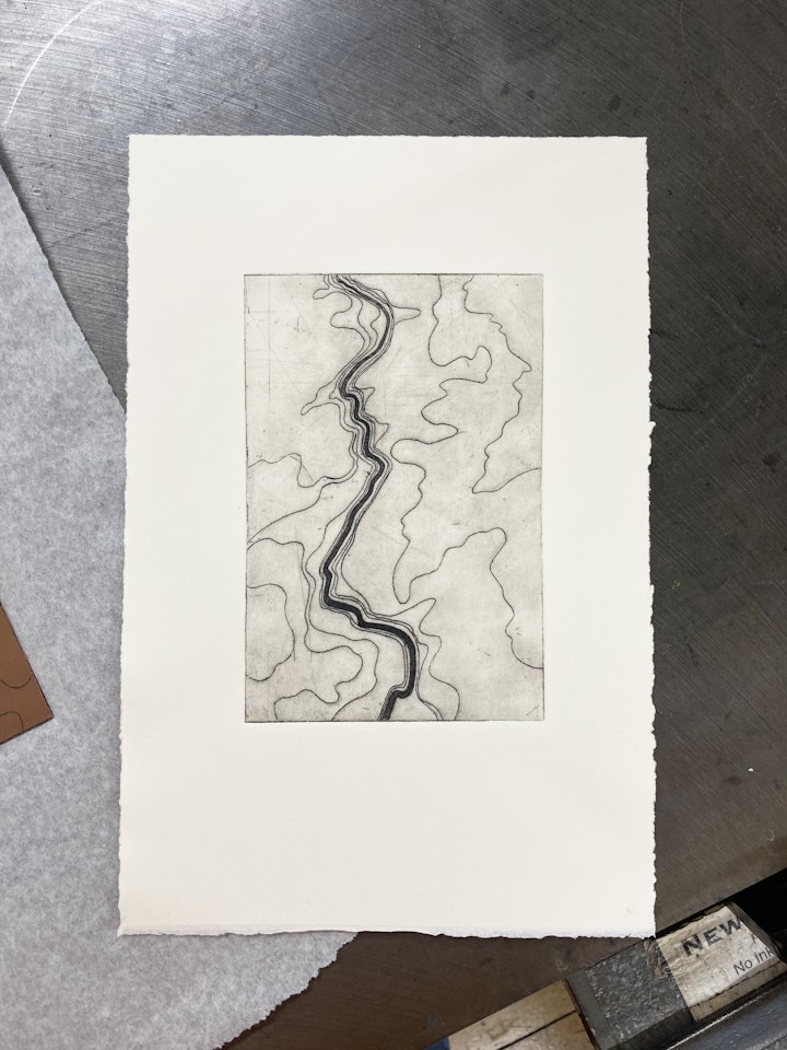 River Frome Through Bristol etching
