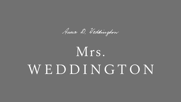 Mrs. Weddington - Brand identity for Swedish brand Mrs. Weddington.