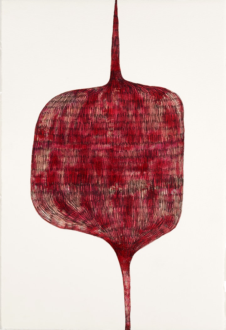 Spun Out
Ink, graphite & acrylic medium, 565 x 385mm, 2019
