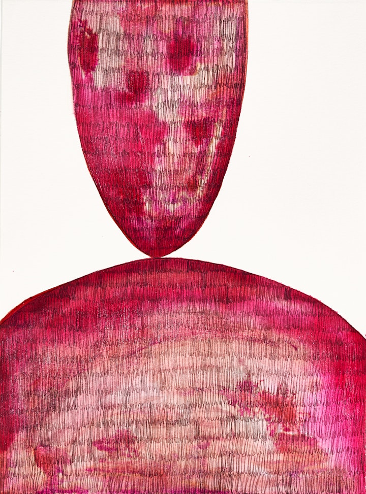 Careful Balance
Ink, graphite & acrylic medium, 385 x 285mm, 2019