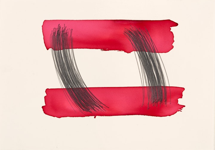 Back and Forth
Ink and graphite on paper, 375 x 270mm, 2019