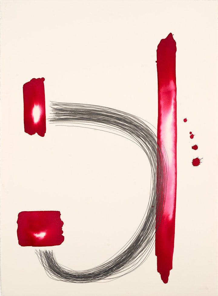 Scarlett At Night
Ink and graphite on paper, 670 x 565mm, 2016
