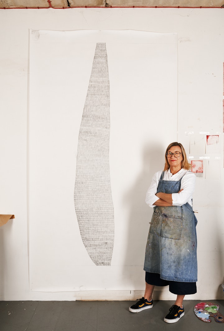 Lisa in her studio, 2019
