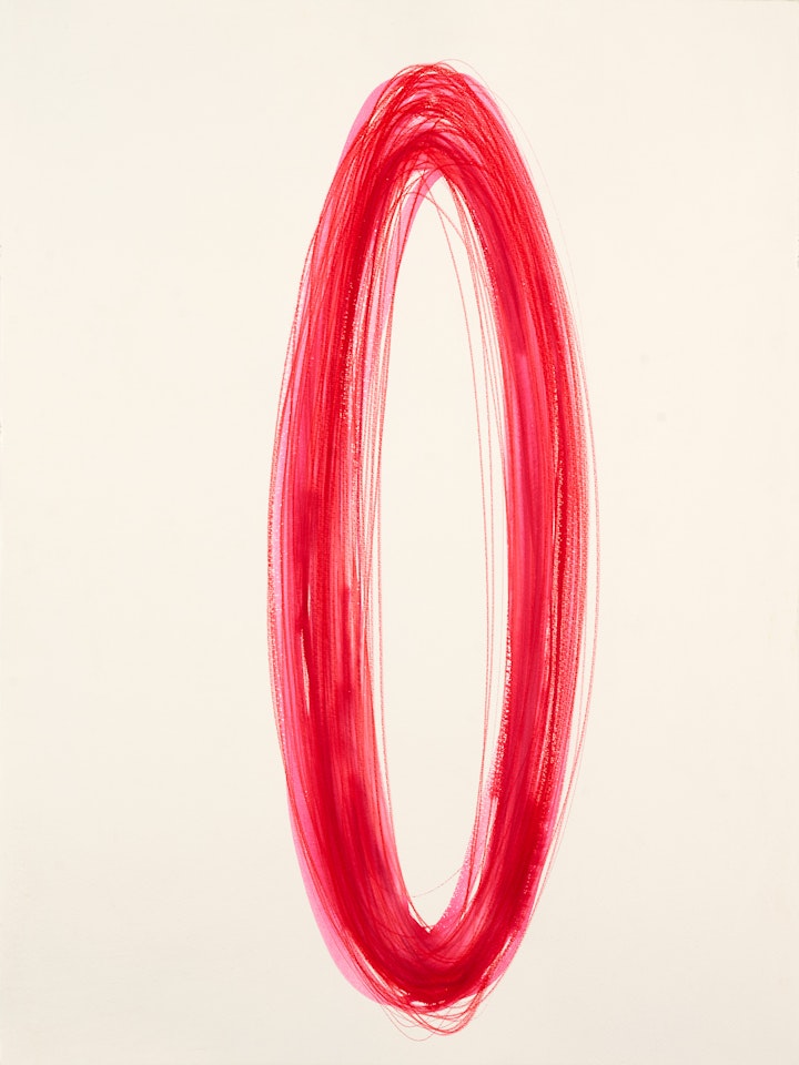 100 Red Turns
Ink and coloured pencil on paper, 760 x 570mm, 2018