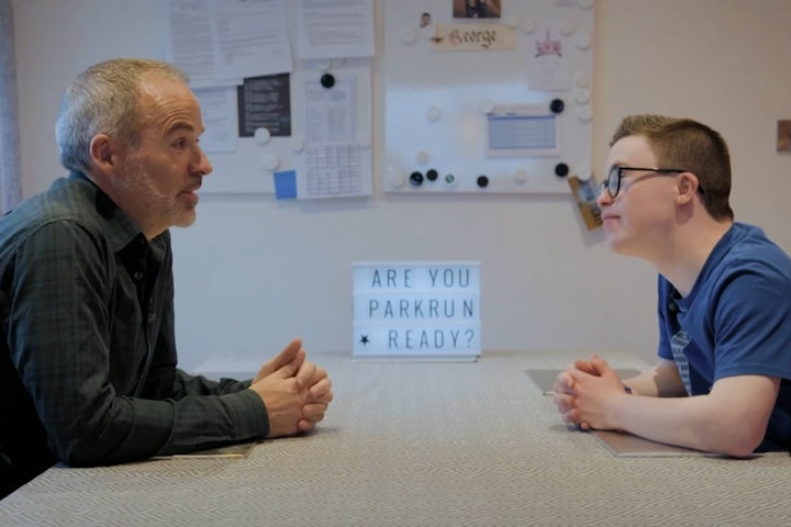 Jessica's parkrun heroes for Sky tv : a 'George Webster' film