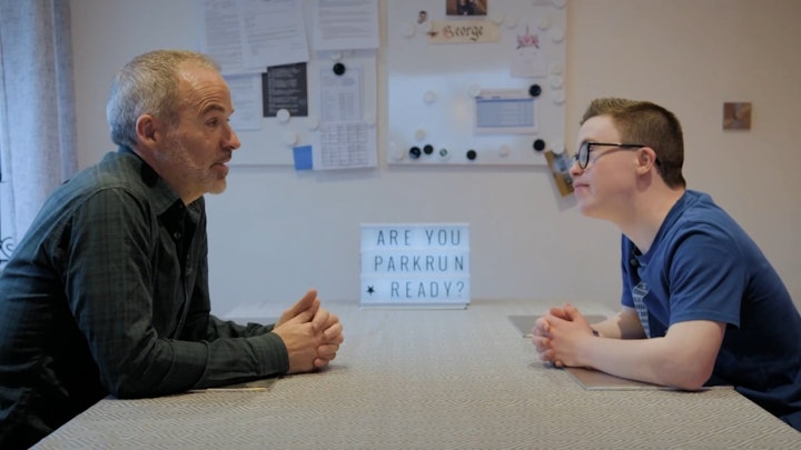 Jessica's parkrun heroes for Sky tv : a 'George Webster' film