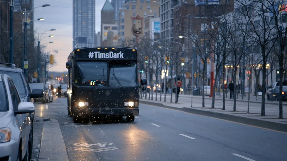 Tim Horton's - Dark bus