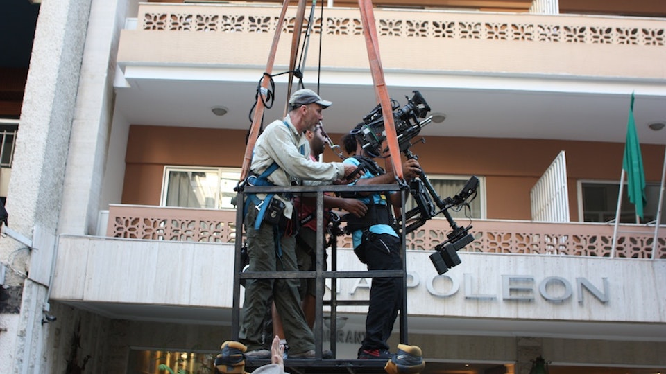 About - About to ascend with Steadicam Operator - Beirut