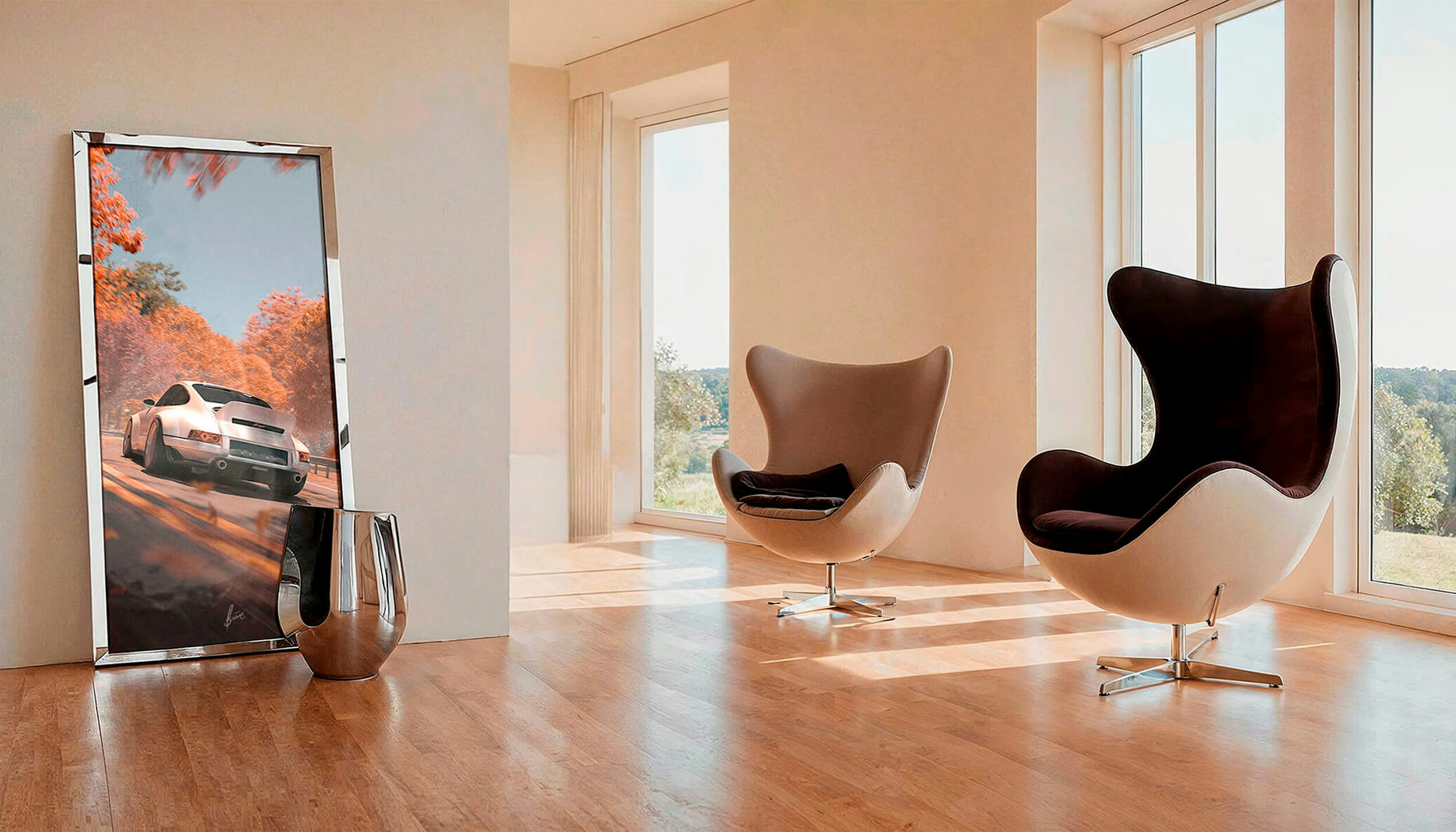 Egg Chair Room Frontpage of website