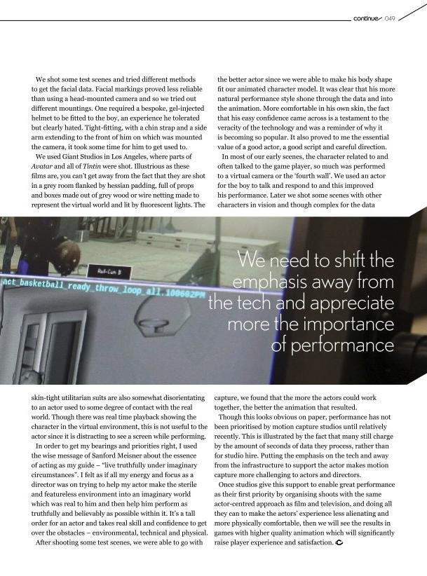 John wrote this article in Continue magazine about his experiences working on "Milo & Kate" with Lionhead/Microsoft.