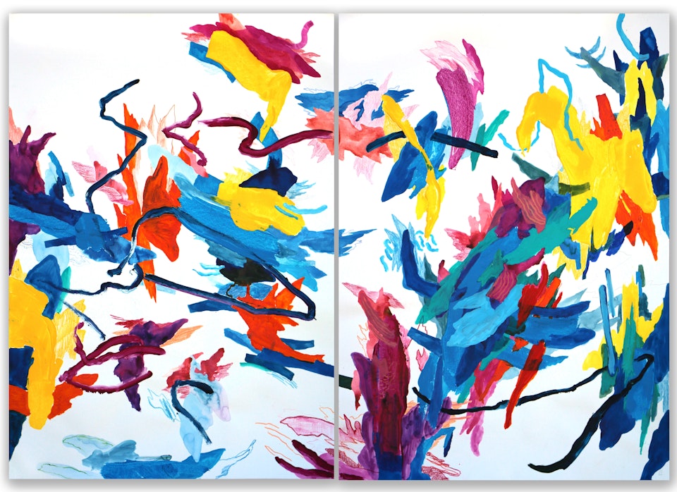 N2.jpg_sml - Justin Southey
2022
"Host”
Mixed media on Paper
1100mm x 700mm x 2 (diptych)
 2200mm x 700mm (Total)
ZAR 36 000