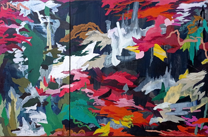 JustinSouthey_Évoluer_2021 - Justin Southey
2021
Évoluer
Oil on Canvas
1500m x 1000mm (Diptych)