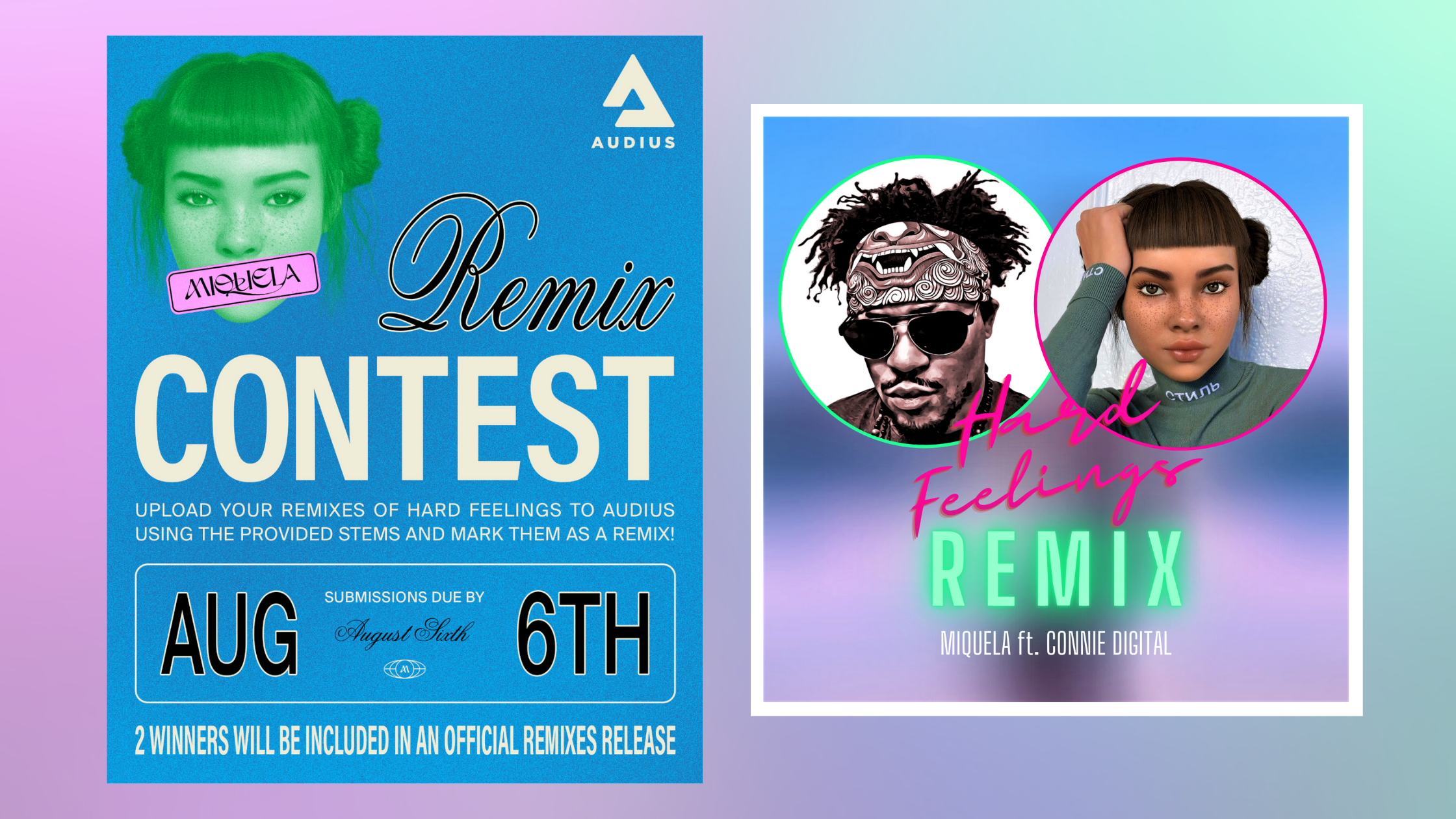 Audius Contest Miquela Hard Feelings Connie Digital Remix