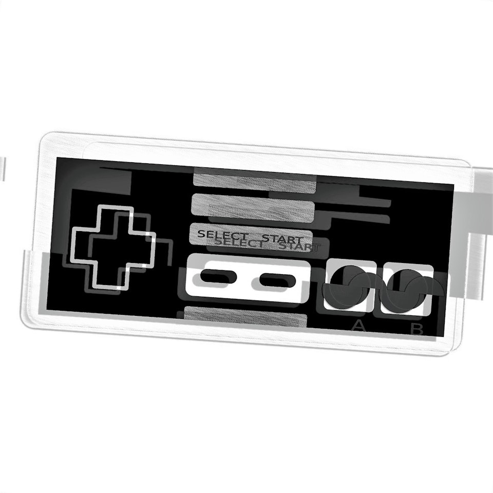 Achromatic NES Controller #2 by Connie Digital